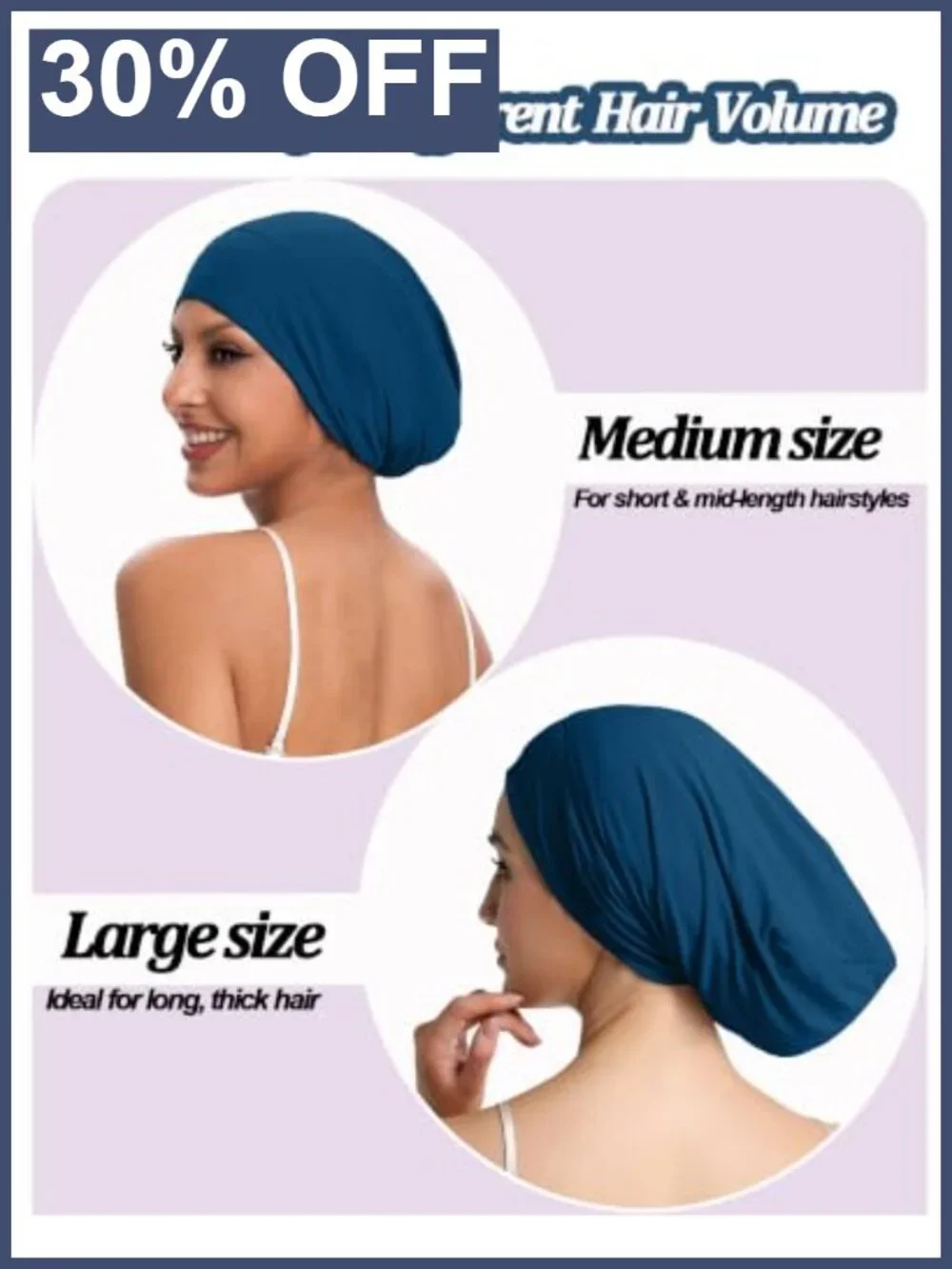 100% Mulberry Silk Lined Sleep Cap Bonnet for Sleeping Women Hair Wrap